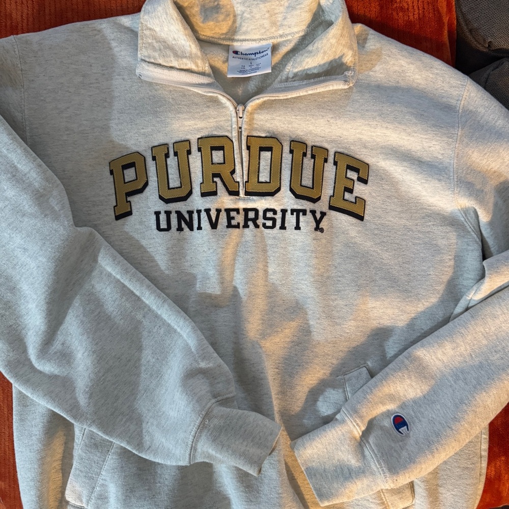 Champion Gray Purdue University Men's Sweatshirt